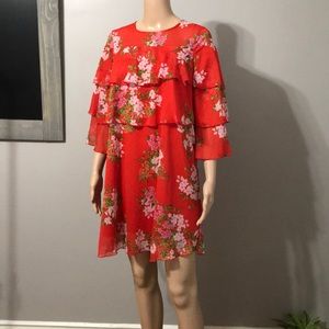Who What Wear Fall and Holiday Ruffled Midi Dress